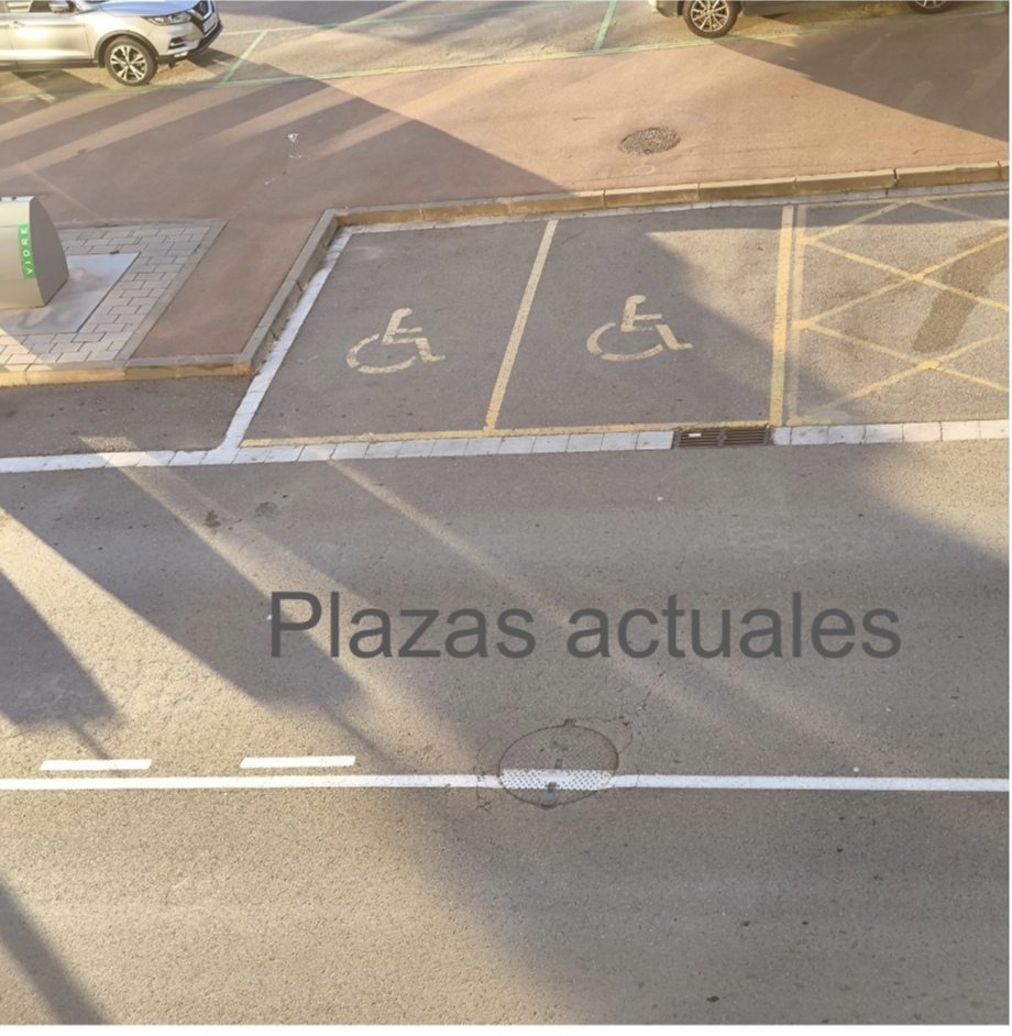 Imagen para los medios: Adaptación plazas de parking PMR Fontsanta